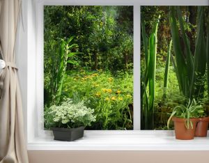 Tuindecoratie Mooie Tuin- Tuindoek - Tuinposter Bomen