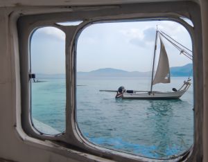 Tuindoek Een Boot Reis- Tuinposter Zee- Tuindecoratie