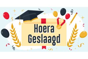 Feestelijk Hoera Geslaagd Spandoek - Vier Succes met Onze Kleurrijke ...