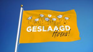 Geslaagd Hoera Vlag