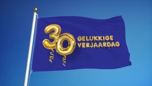 Gelukkige Verjaardag 30 Vlag