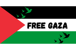 Free Gaza - Palestina Spandoek