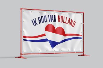 Ik Hou Van Holland Spandoek Wit