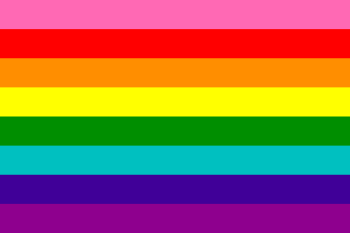Regenboogvlag met acht kleuren